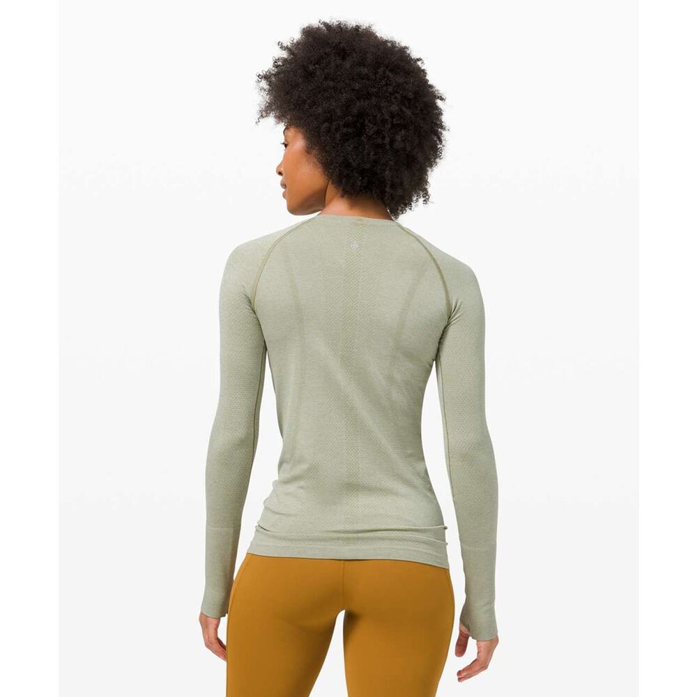 Lululemon Swiftly Tech Long Sleeve 2.0 Running Activewear Top Green 8 - Picture 2 of 10